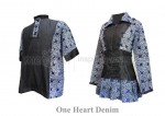Batik Sarimbit One heart denim