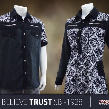 Nuansa Elegan Warna Hitam –  Sarimbit Batik New! Believe Trust
