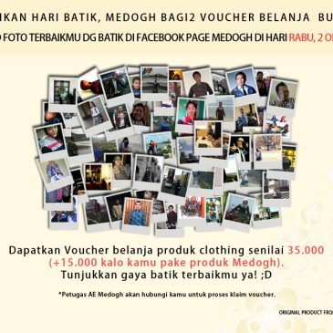 Medogh Bagi-bagi Voucher di Hari Batik Nasional